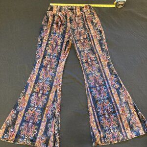 Darling crushed velour baroque flare pants